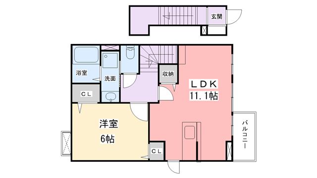 プロムナード大野201の間取り